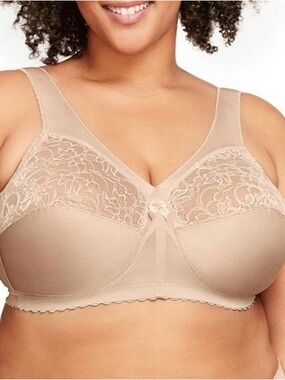 Glamorise MagicLift Original Support Full Coverage Bra 50J Style 1000 Tan Blush